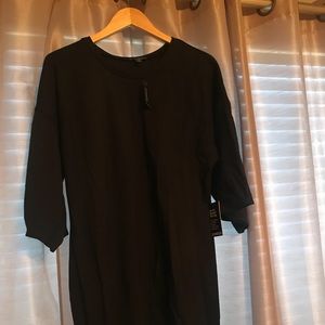 Express Black Bell Sleeve Dress